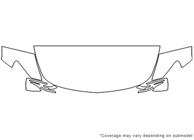 amg gt Avery Dennison Clear Bra Hood Precut PPF Diagram