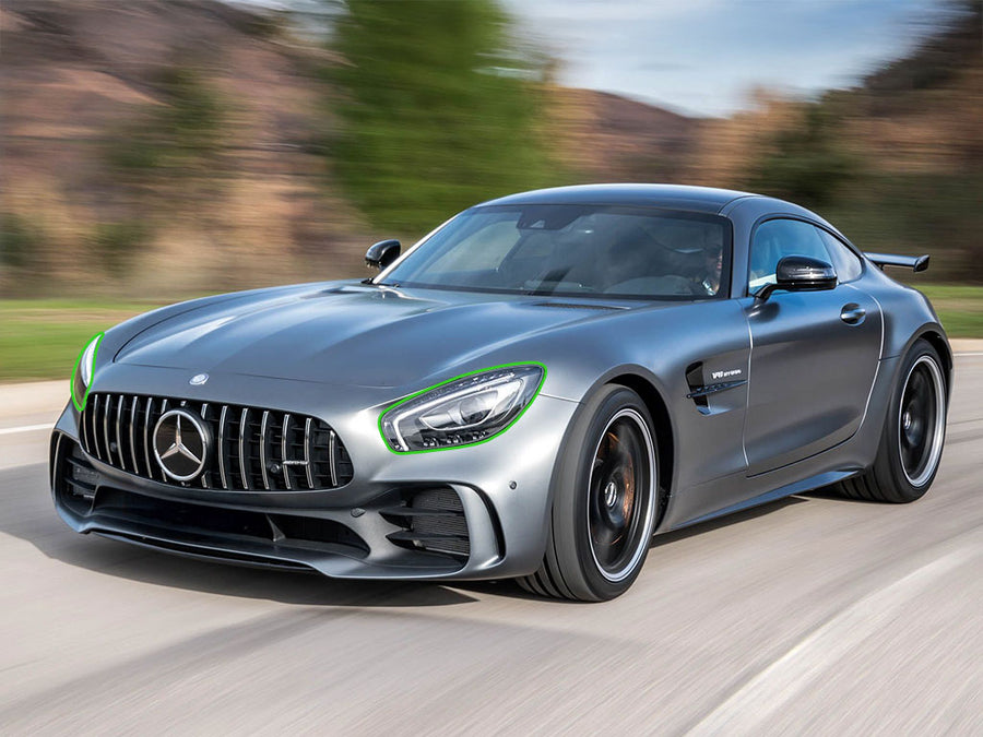mercedes-benz amg gt 2016-2019 Headlight Protection Installation Location