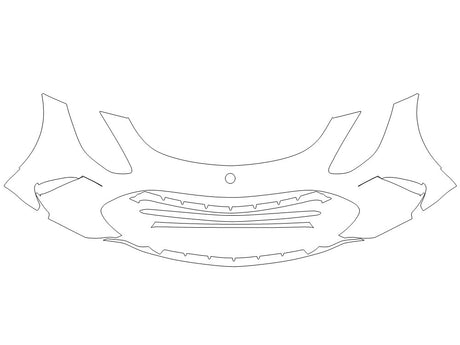 amg gt 3M Clear Bra Bumper Precut PPF Diagram