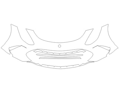 amg gt Avery Dennison Clear Bra Bumper Precut PPF Diagram