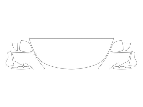amg gt 3M Clear Bra Hood Precut PPF Diagram