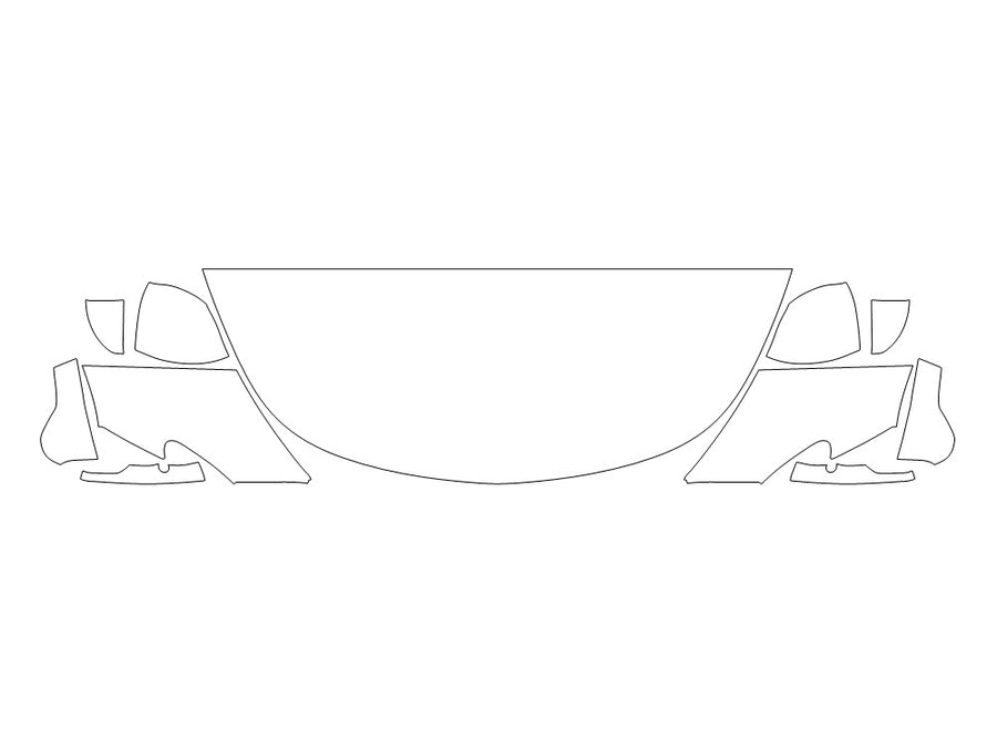 amg gt 3M Clear Bra Hood Precut PPF Diagram