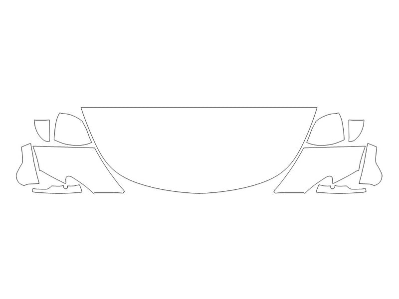 amg gt Avery Dennison Clear Bra Hood Precut PPF Diagram