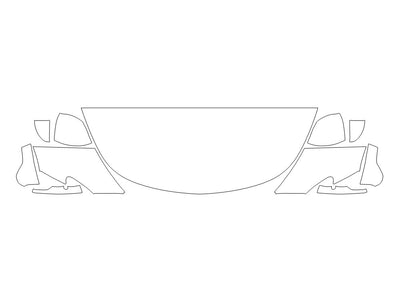 amg gt Avery Dennison Clear Bra Hood Precut PPF Diagram