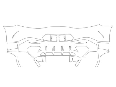 amg gt 3M Clear Bra Door Cup Precut PPF Diagram