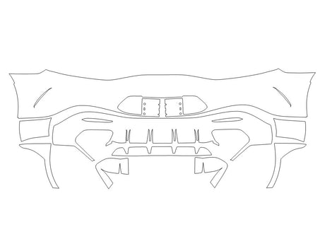 amg gt Avery Dennison Clear Bra Door Cup Precut PPF Diagram