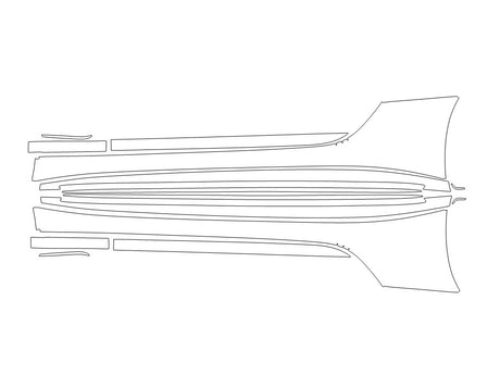 amg gt 3M Clear Bra Door Cup Precut PPF Diagram