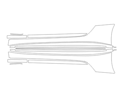 amg gt Avery Dennison Clear Bra Door Cup Precut PPF Diagram