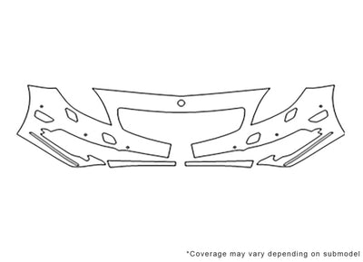 b-class 3M Clear Bra Bumper Precut PPF Diagram