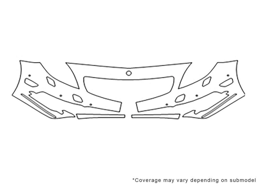 b-class Avery Dennison Clear Bra Bumper Precut PPF Diagram