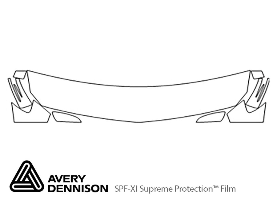 b-class Avery Dennison Clear Bra Hood Precut PPF Diagram