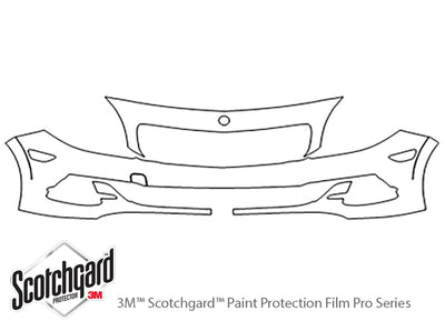 b-class 3M Clear Bra Bumper Precut PPF Diagram