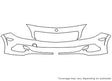 b-class 3M Clear Bra Bumper Precut PPF Diagram