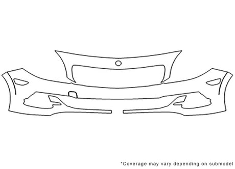 b-class Avery Dennison Clear Bra Bumper Precut PPF Diagram