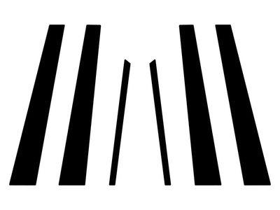 mercedes-benz c-class 1994-1998 Matte Black Pillar Trim Diagram