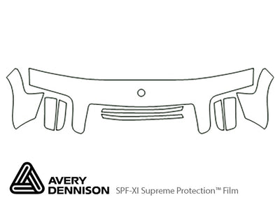 c-class Avery Dennison Clear Bra Hood Precut PPF Diagram