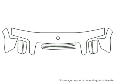 c-class Avery Dennison Clear Bra Hood Precut PPF Diagram