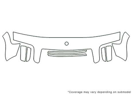 c-class Avery Dennison Clear Bra Hood Precut PPF Diagram