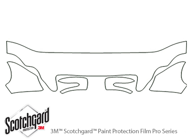 c-class 3M Clear Bra Hood Precut PPF Diagram
