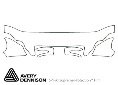 c-class Avery Dennison Clear Bra Hood Precut PPF Diagram