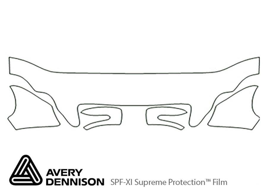 c-class Avery Dennison Clear Bra Hood Precut PPF Diagram