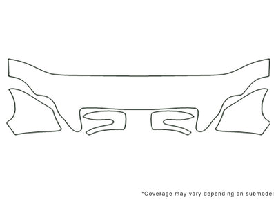 c-class 3M Clear Bra Hood Precut PPF Diagram