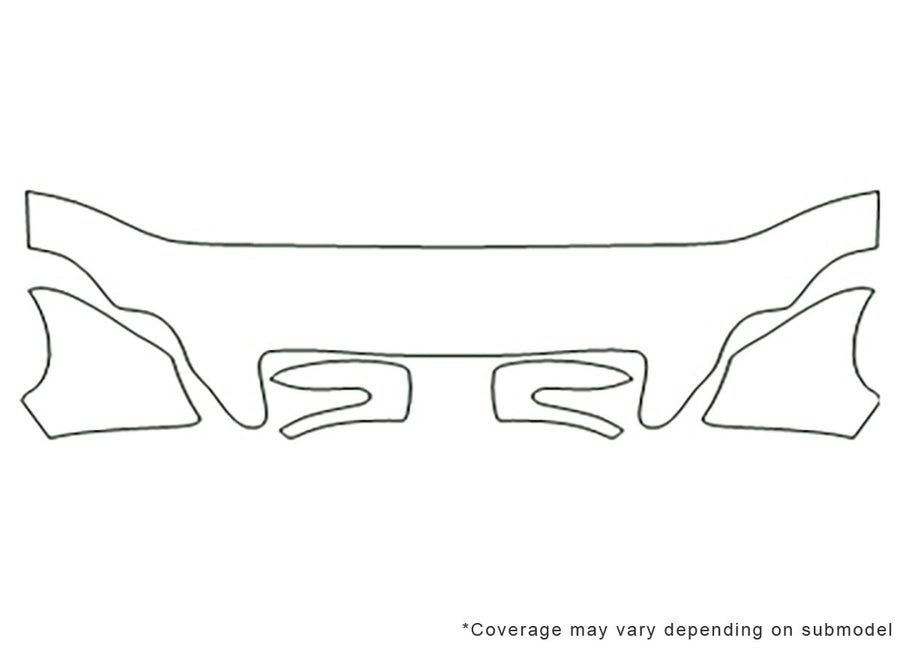 c-class 3M Clear Bra Hood Precut PPF Diagram