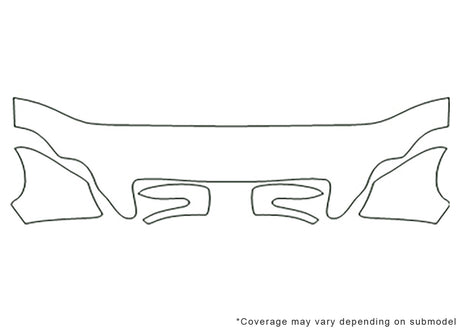 c-class Avery Dennison Clear Bra Hood Precut PPF Diagram