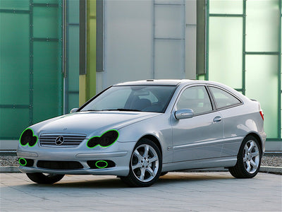 mercedes-benz c-class 2001-2007 (coupe) Headlight Tint Location