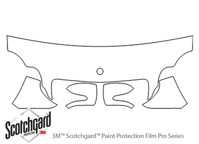 c-class 3M Clear Bra Hood Precut PPF Diagram