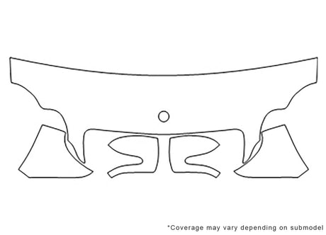 c-class Avery Dennison Clear Bra Hood Precut PPF Diagram