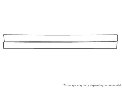 c-class 3M Clear Bra Door Cup Precut PPF Diagram