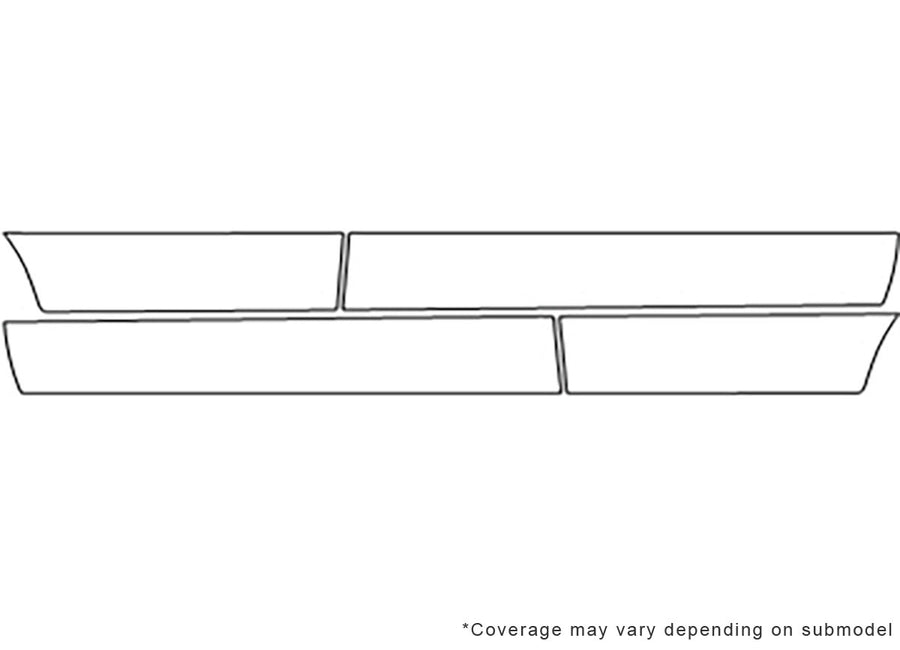 c-class 3M Clear Bra Door Cup Precut PPF Diagram