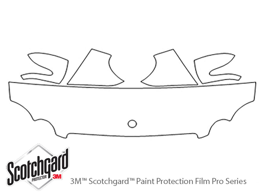 c-class 3M Clear Bra Hood Precut PPF Diagram