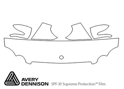c-class Avery Dennison Clear Bra Hood Precut PPF Diagram