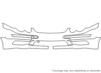c-class Avery Dennison Clear Bra Bumper Precut PPF Diagram