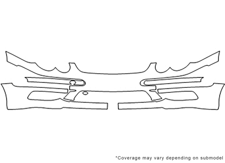 c-class Avery Dennison Clear Bra Bumper Precut PPF Diagram
