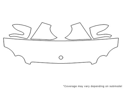 c-class 3M Clear Bra Hood Precut PPF Diagram