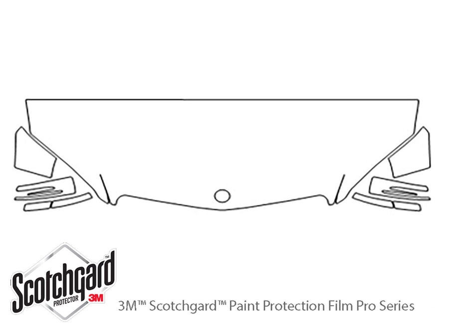 c-class 3M Clear Bra Hood Precut PPF Diagram