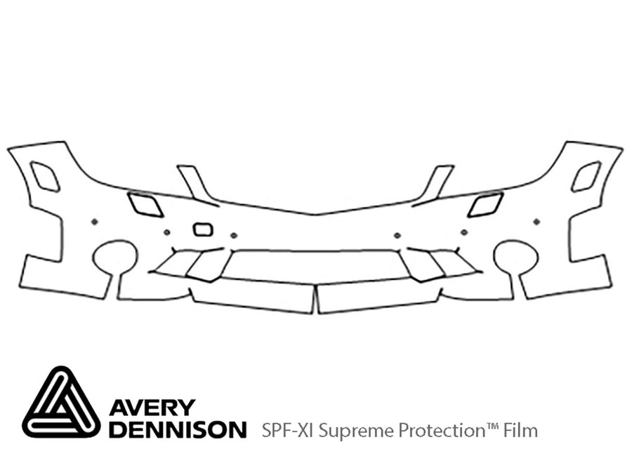 c-class Avery Dennison Clear Bra Bumper Precut PPF Diagram