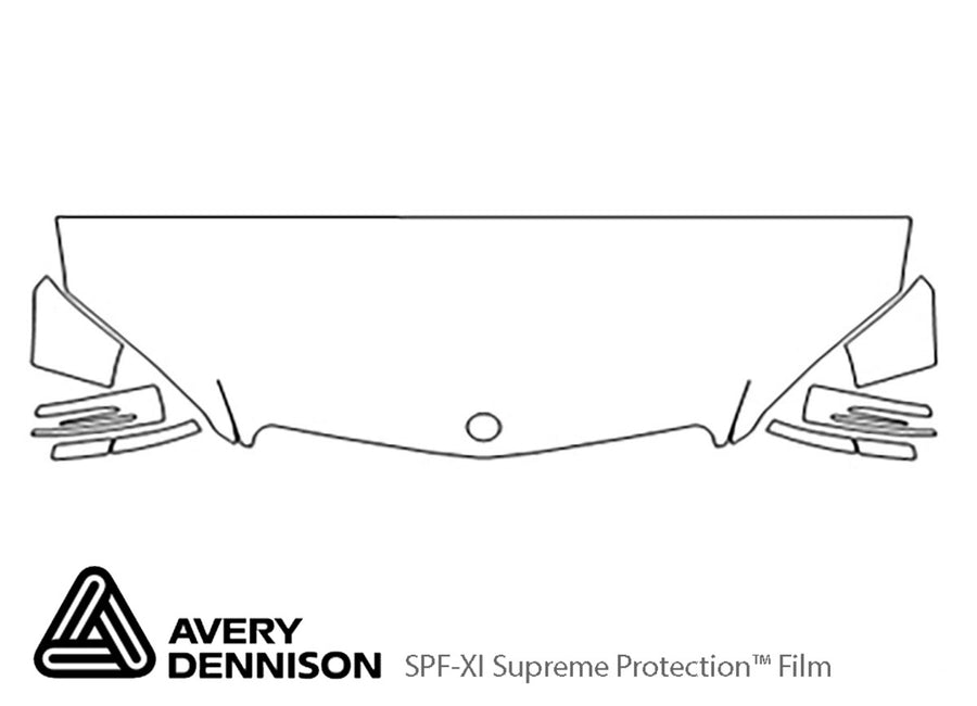 c-class Avery Dennison Clear Bra Hood Precut PPF Diagram