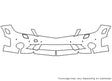 c-class 3M Clear Bra Bumper Precut PPF Diagram
