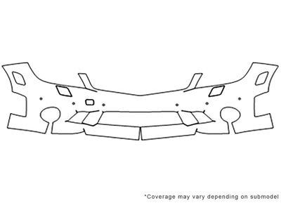c-class 3M Clear Bra Bumper Precut PPF Diagram