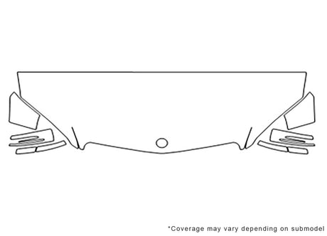 c-class 3M Clear Bra Hood Precut PPF Diagram