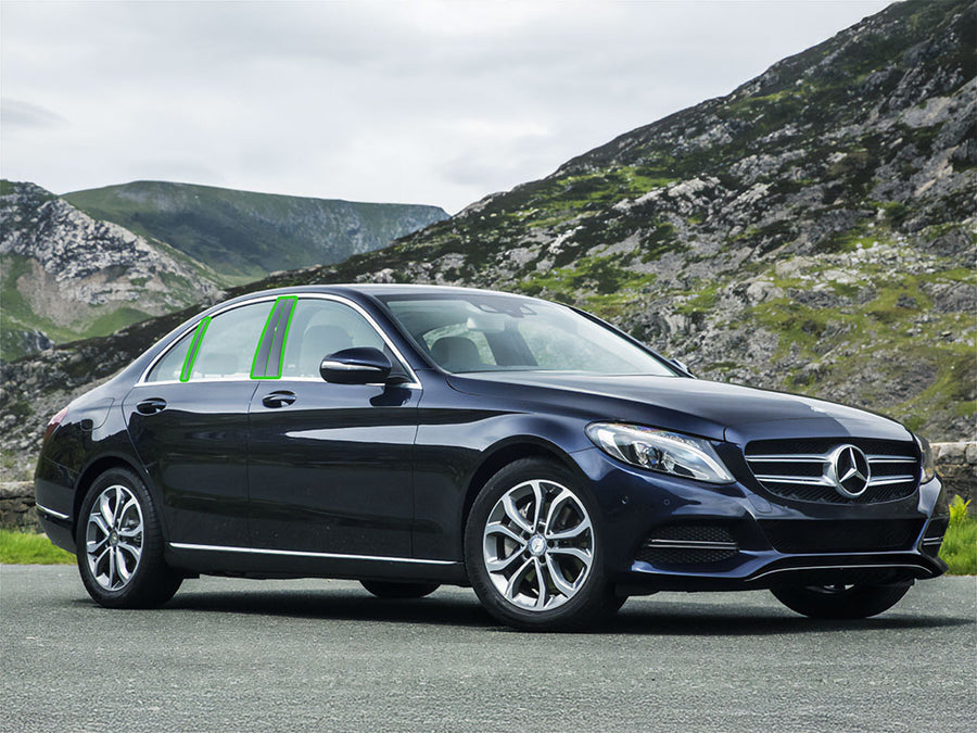 mercedes-benz c-class 2008-2014 (sedan) Pillar Post Trim Installation Location