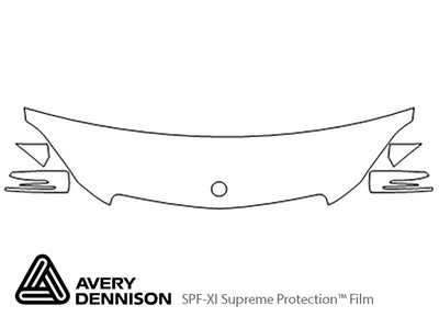 c-class Avery Dennison Clear Bra Hood Precut PPF Diagram