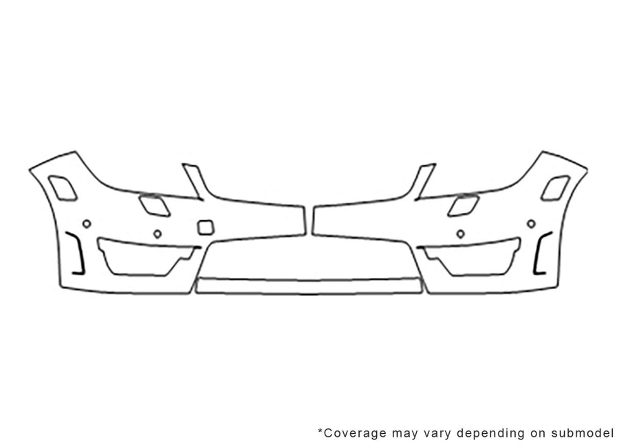 c-class Avery Dennison Clear Bra Bumper Precut PPF Diagram