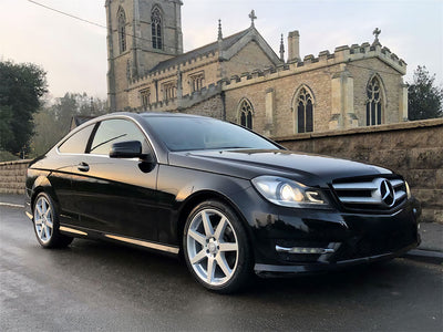 mercedes-benz c-class 2012-2014 (coupe) Brushed Aluminum Black Pillar Trim