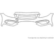 c-class 3M Clear Bra Bumper Precut PPF Diagram
