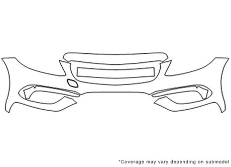 c-class Avery Dennison Clear Bra Bumper Precut PPF Diagram